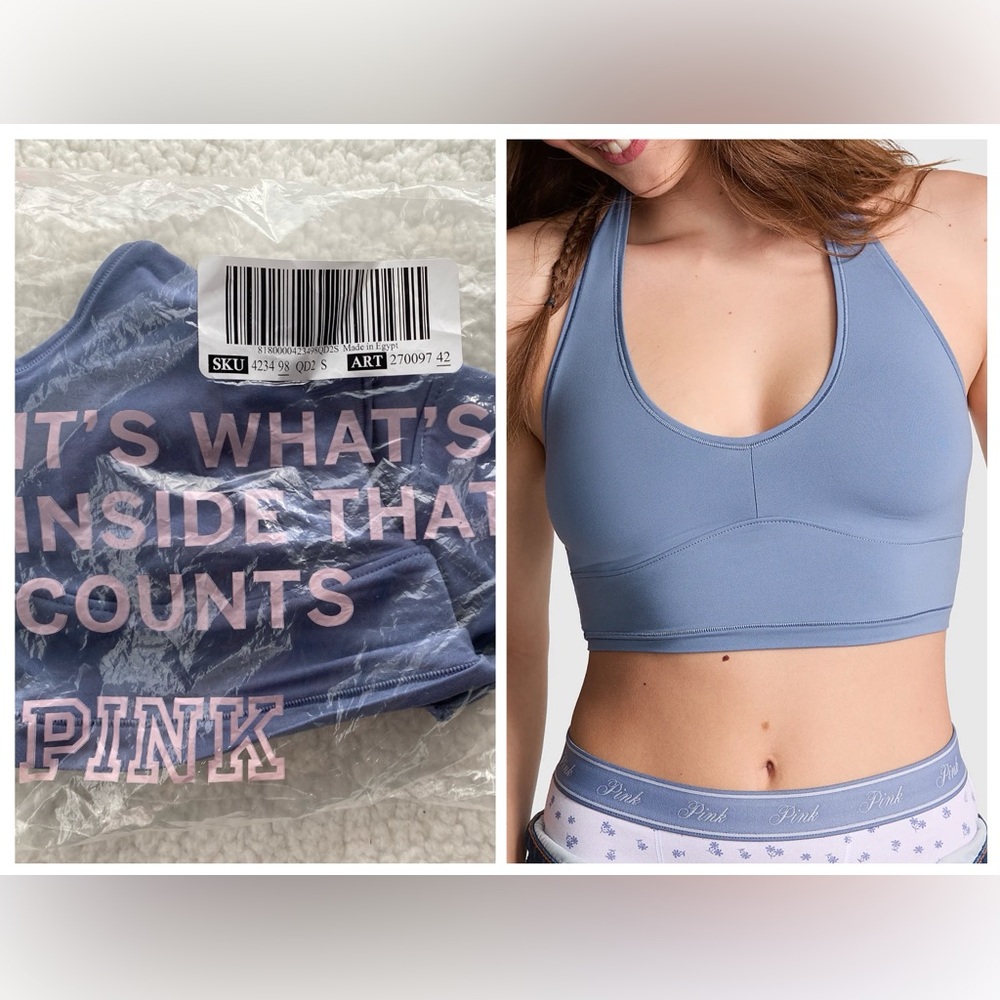 NWT PINK Victoria's Secret Comfort Base Stretch Halter Bra Top in Dusty Iris